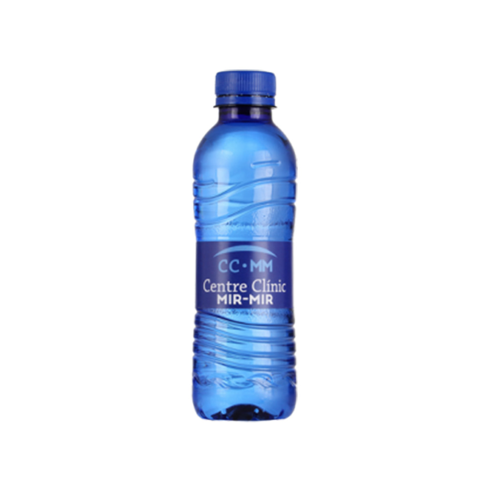 Bottiglia d'acqua personalizzata con etichetta di carta 33cl
